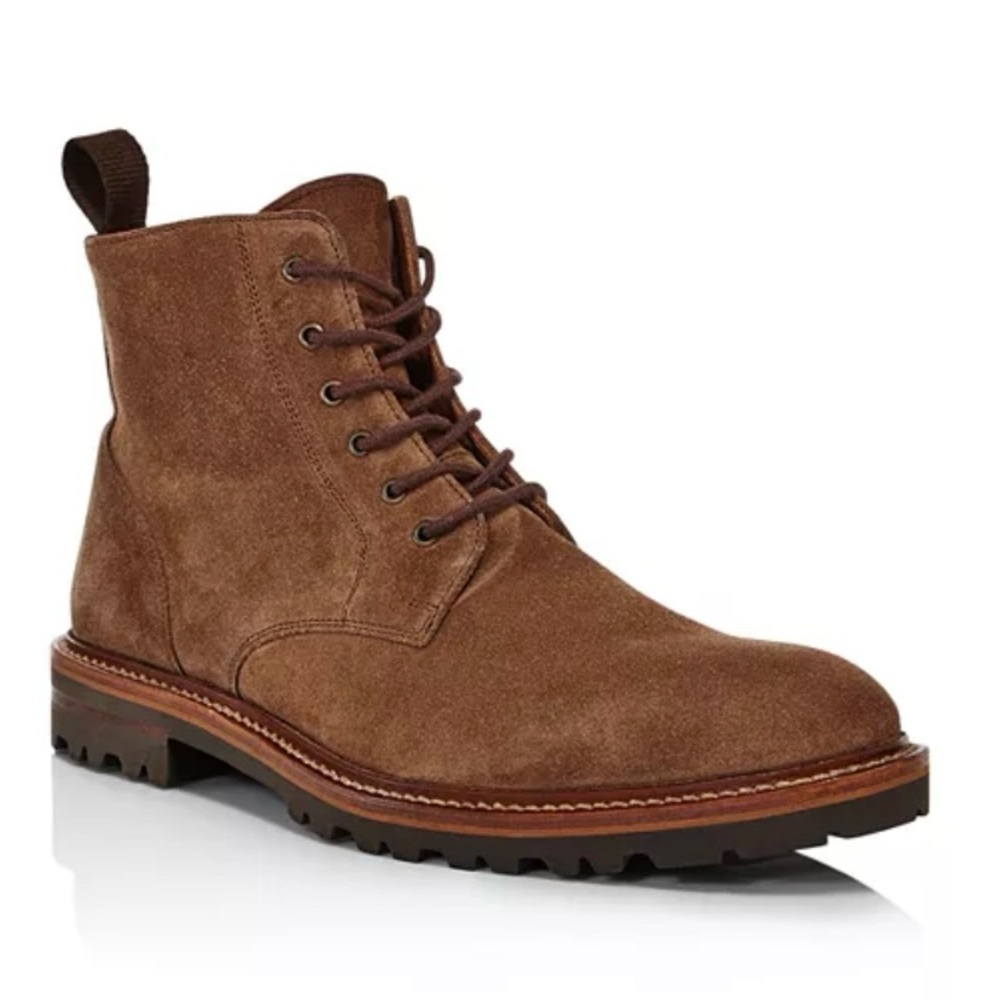 Aquatalia Men’s Leaston Suede Boot (Chestnut) Size 8.5 - Picture 1 of 13